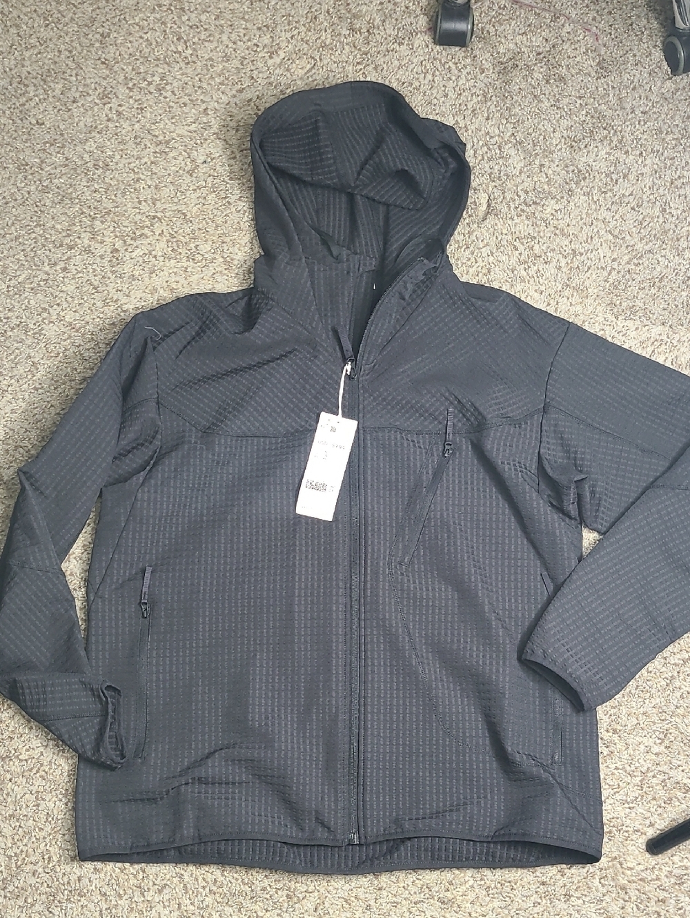H&M Black Hooded Windbreaker Jacket